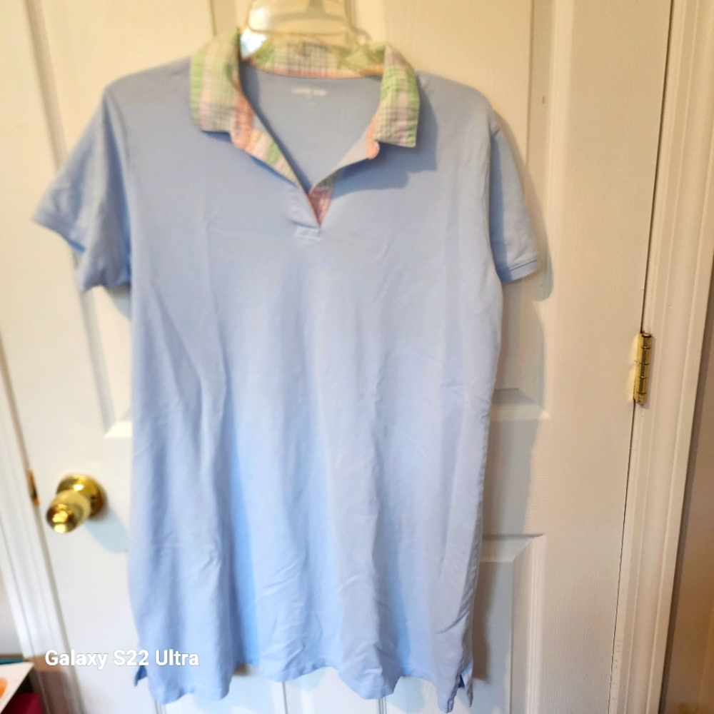 Lands End Light Blue Tshirt Dress